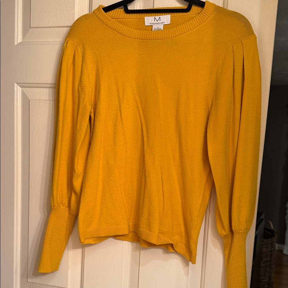 Magaschoni Mustard Knit Top